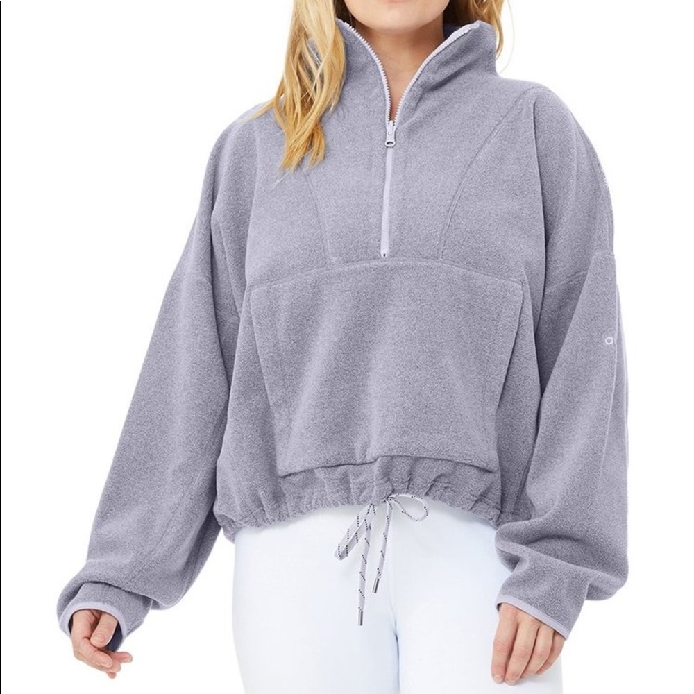 Alo yoga Yin Yang Half Zip Pullover Blue Moon Heather